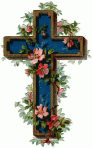 blue floral cross 209